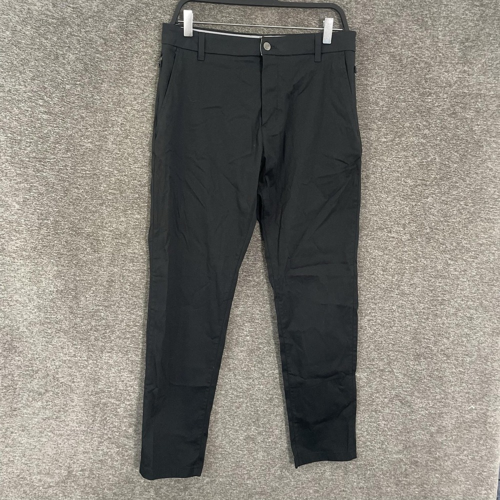 Birddogs Pants Mens 32x30 Black Chino Stretch Casual Golf Travel Slim Fit